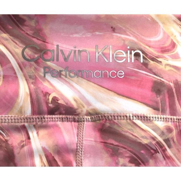 CALVIN KLEIN PERFORMANCE - L Sz XS Printed Stretch Biking Shorts. Fitted. NWT! - Picture 6 of 13